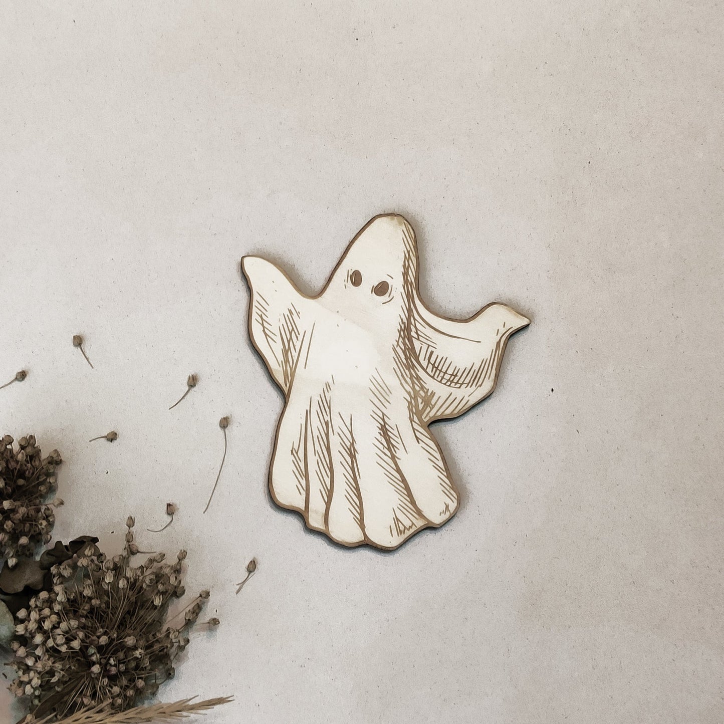 Ghosts Halloween Party Supply - Wooden Ornament - Home Decor-5