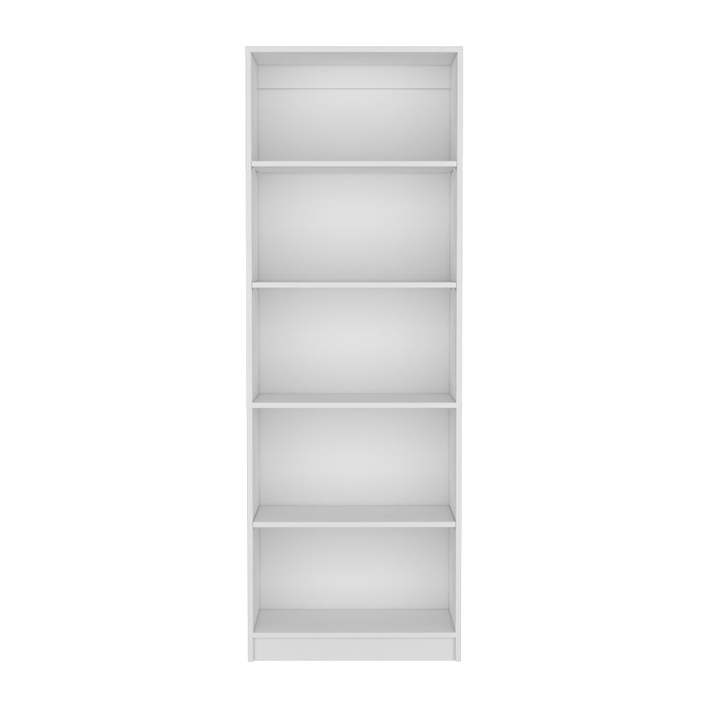 Bookcase 4-Shelves Benzoni, Ample Storage and Modern Design, White Finish-2