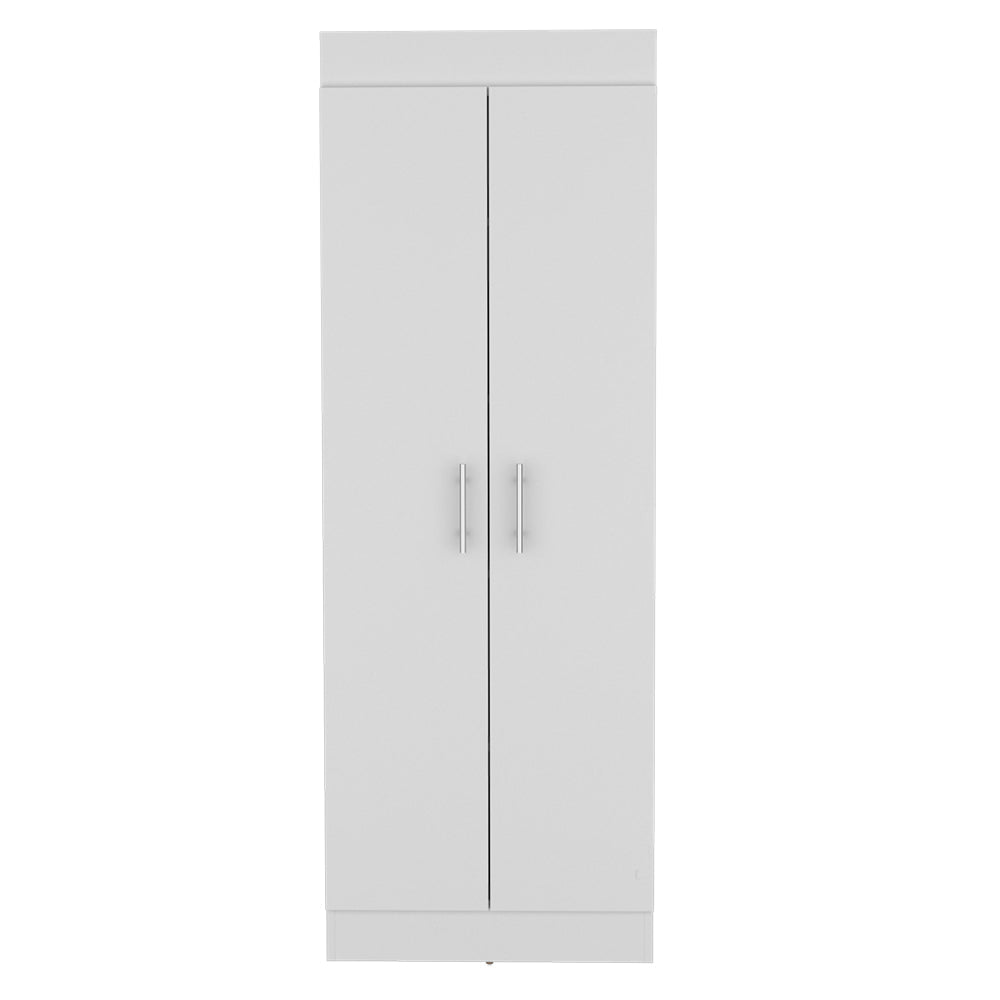 Pantry Cabinet Clinton, Five Interior Shelves, White Finish-2