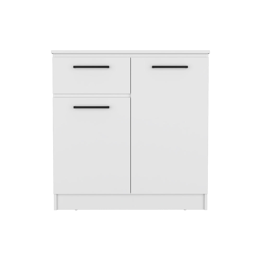 Dresser Carlin, Drawer and 2 Door Cabinets, White Finish-5