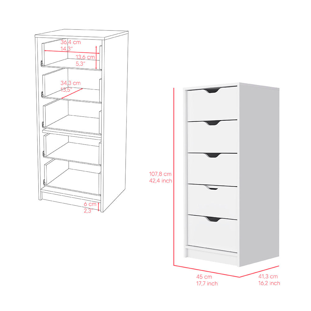 Raymer 2 Piece Bedroom Set, Nightstand + Dresser, White Finish-7