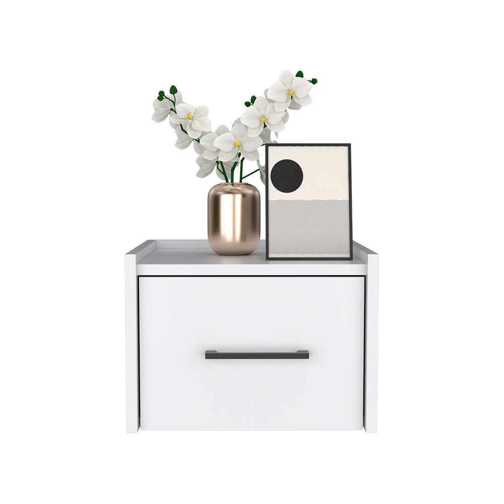 Floating Nightstand Calion, White Finish-5