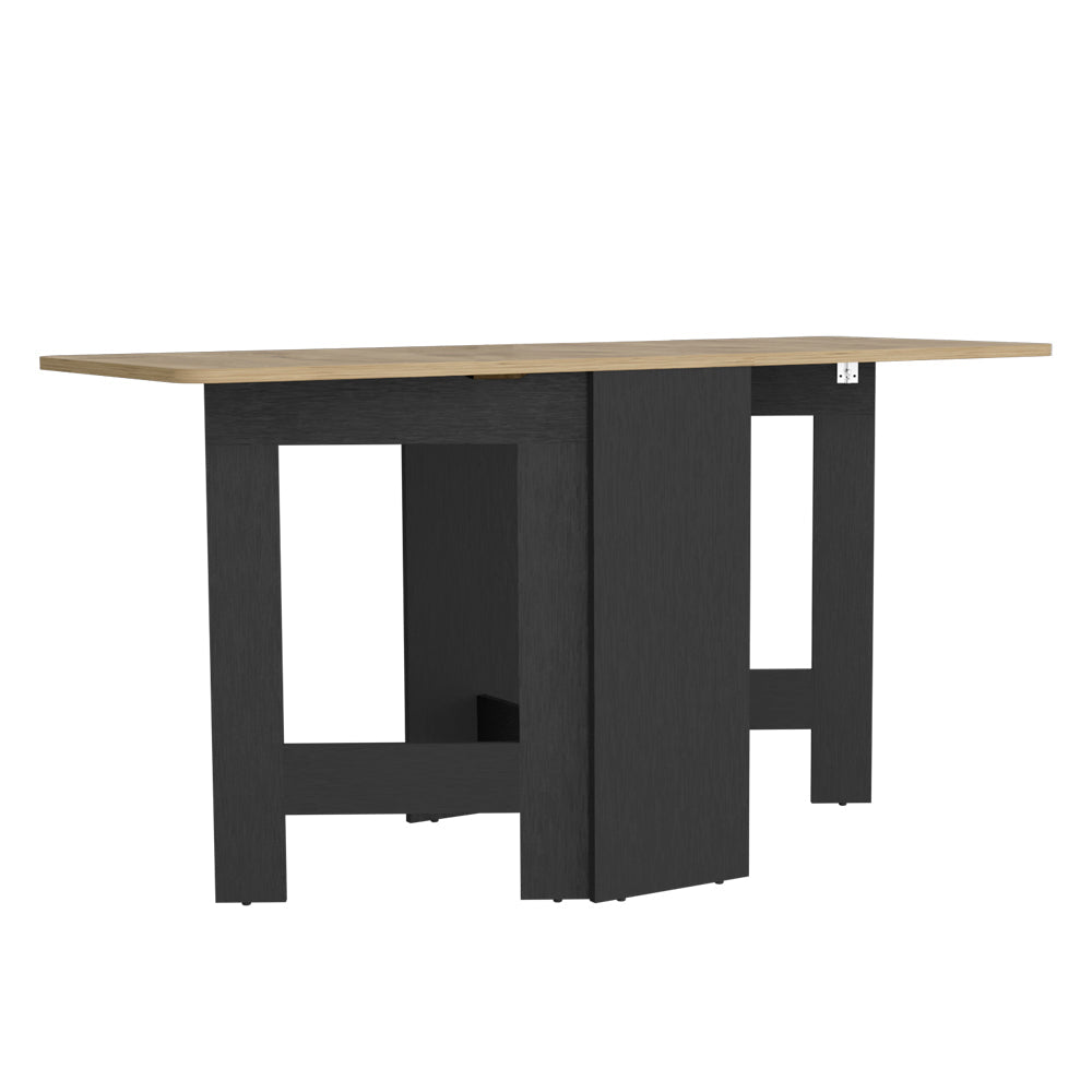 Folding Dining Table Evart, Black Wengue / Macadamia Finish-3