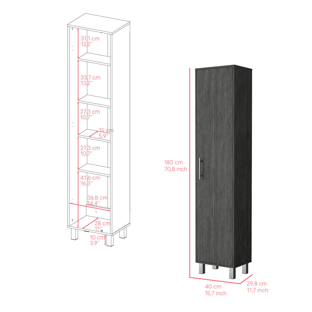 Cabinet Storage,Cabinet, Buccan, Smokey Oak Finish-5