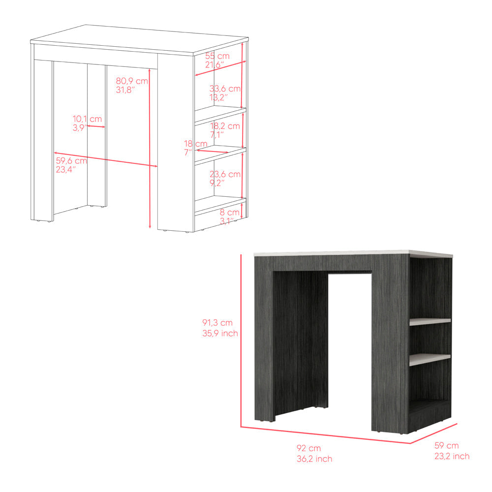 Kitchen Island Doyle,Kitchen Island, Smokey Oak / Ibiza Marble, Smokey Oak / Ibiza Marble Finish-4