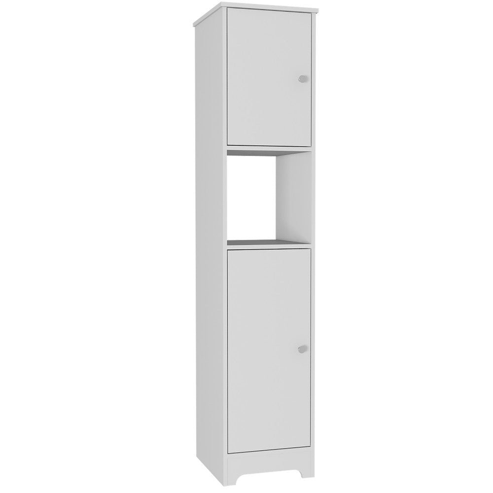 Linen Cabinet Albany, Four Interior Shelves, White Finish-3