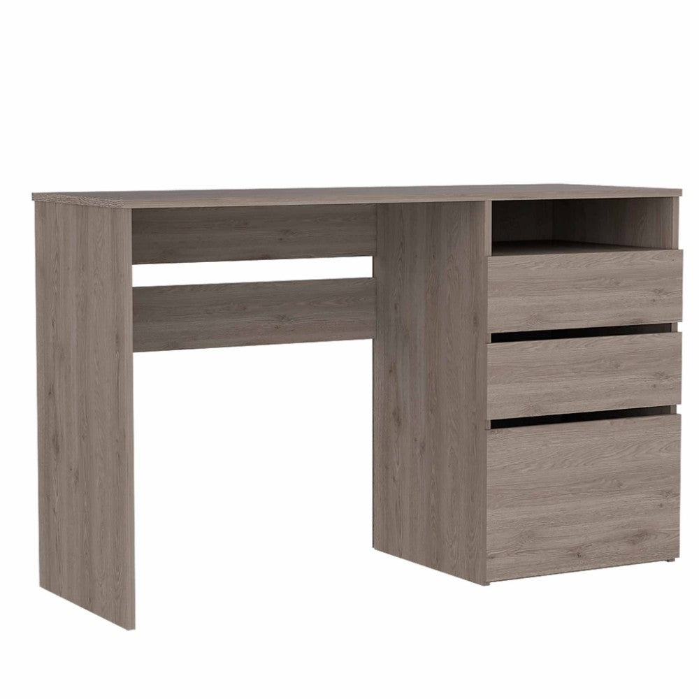 Computer Desk San Diego, One Shelf, Light Gray Finish-5