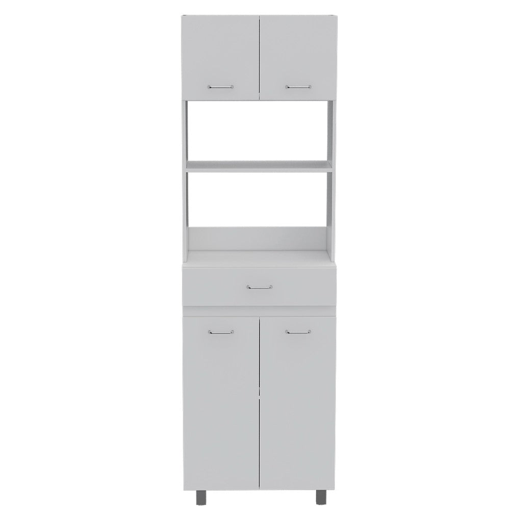 Microwave Cabinet Madison, Double Door, White Finish-5