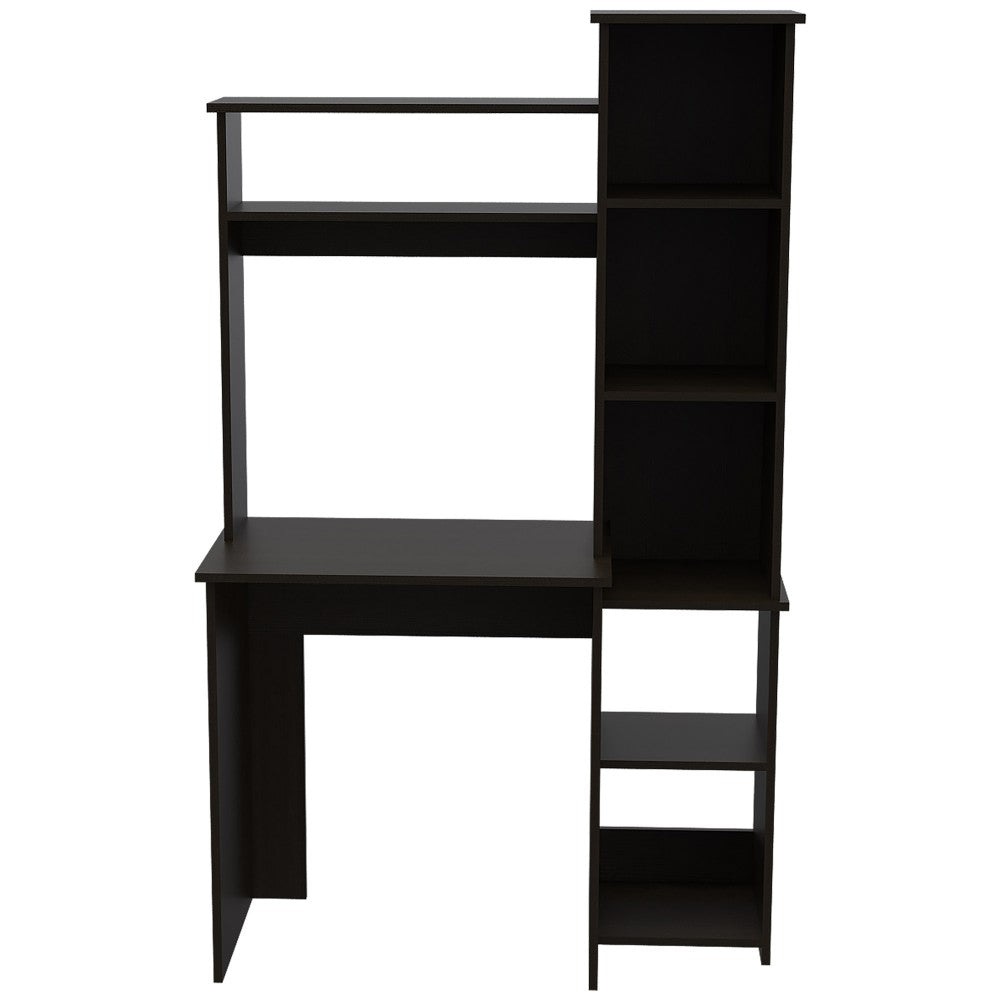 Desk Logan, Five Cubbies, Black Wengue Finish-4