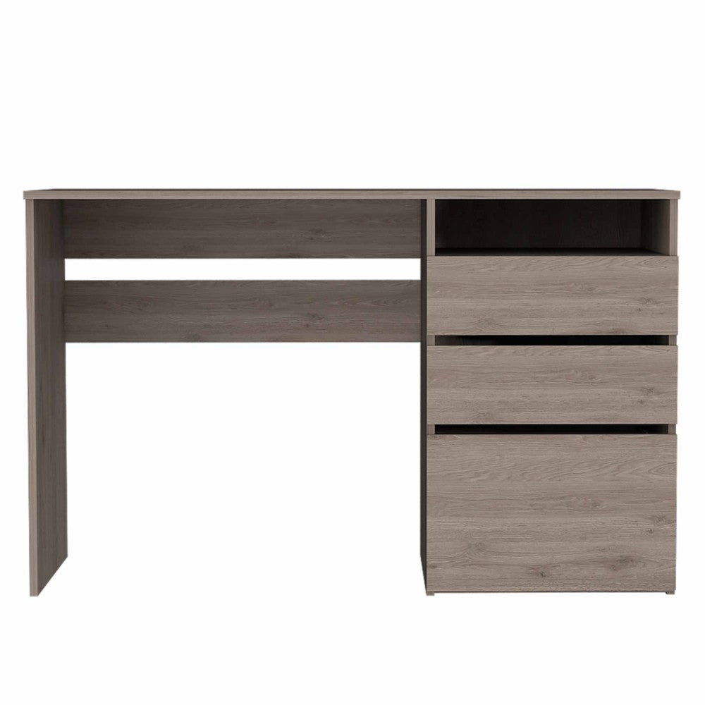 Computer Desk San Diego, One Shelf, Light Gray Finish-3