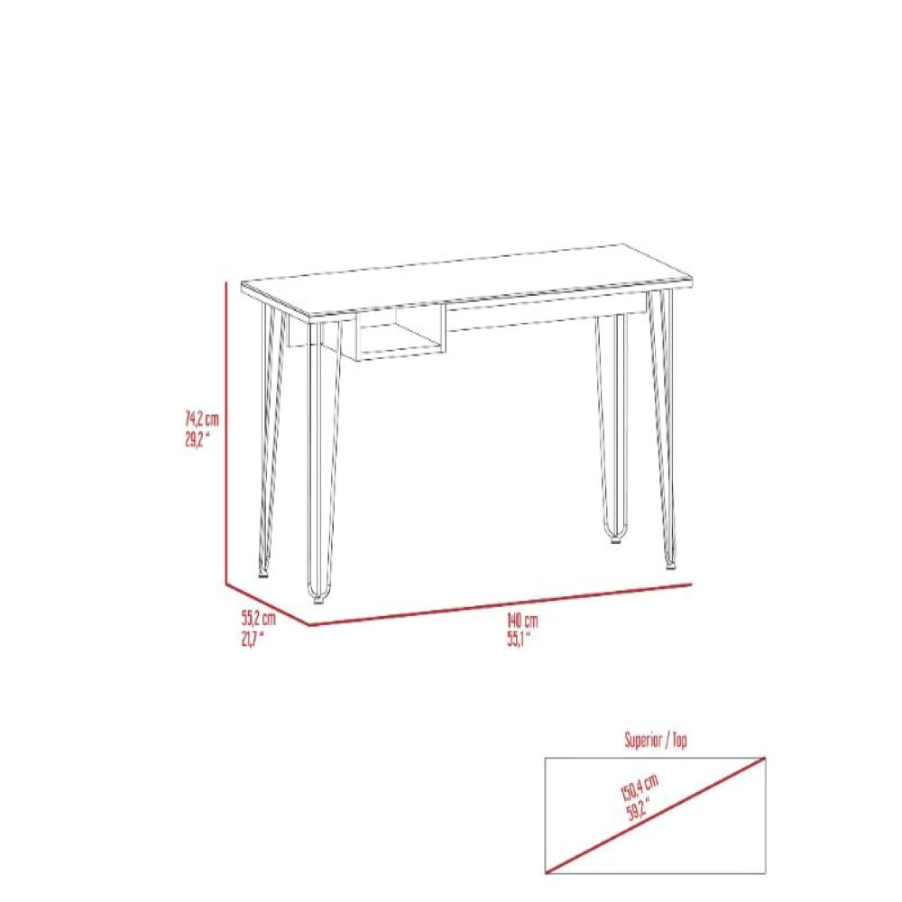 Writing Desk Bobex, Four Legs, Mahogany Finish-6