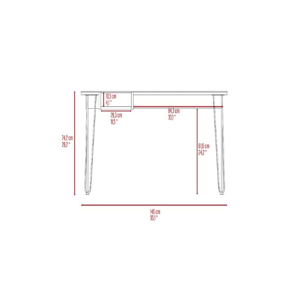 Writing Desk Bobex, Four Legs, Mahogany Finish-7