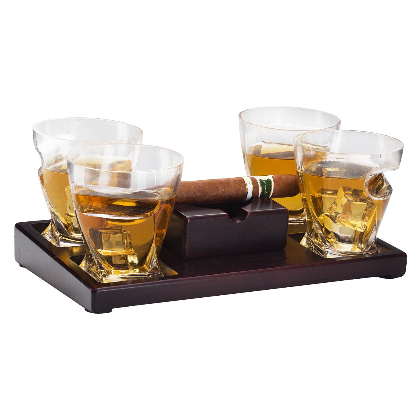 Cigar Holder Whiskey Glasses Set-1