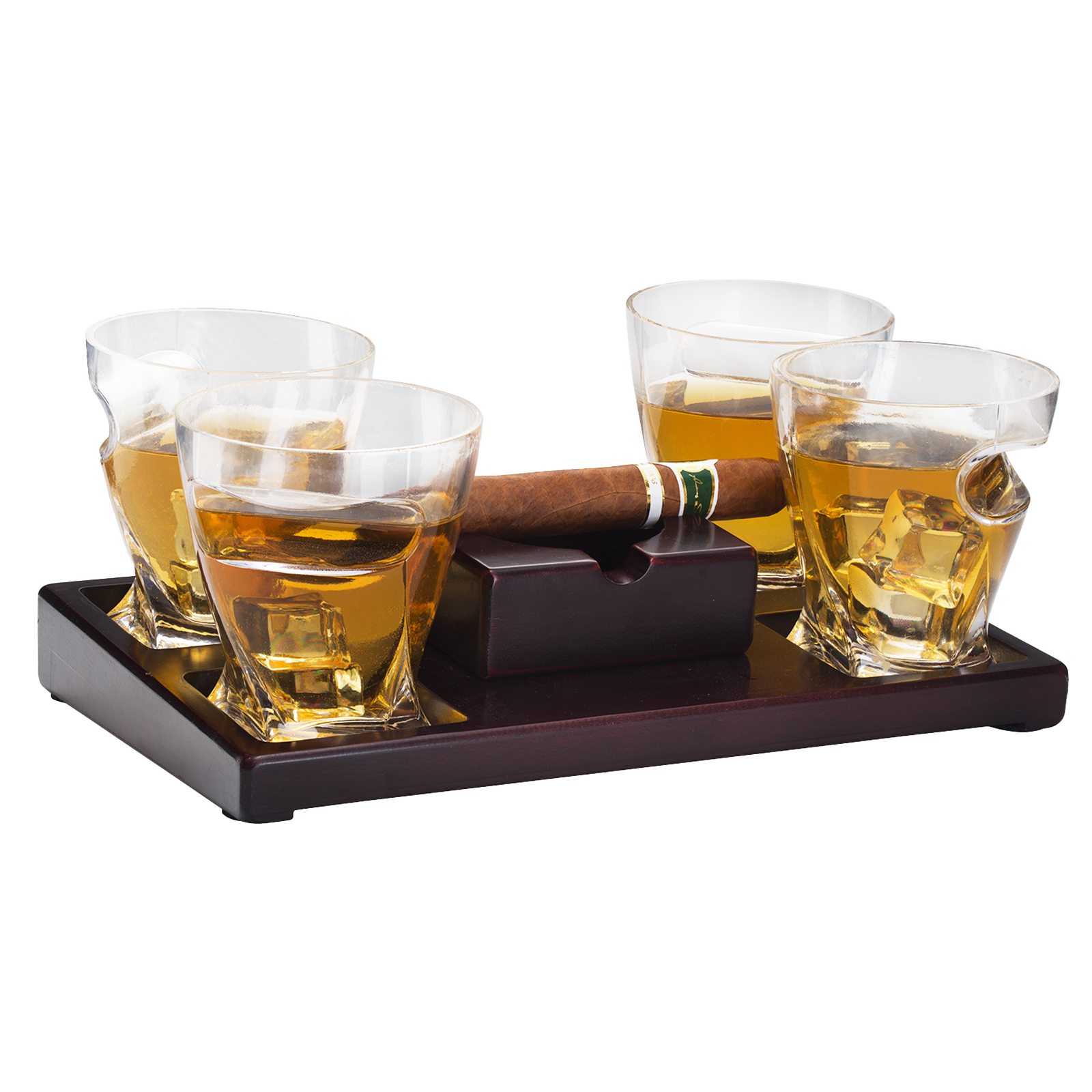 Cigar Holder Whiskey Glasses Set-1