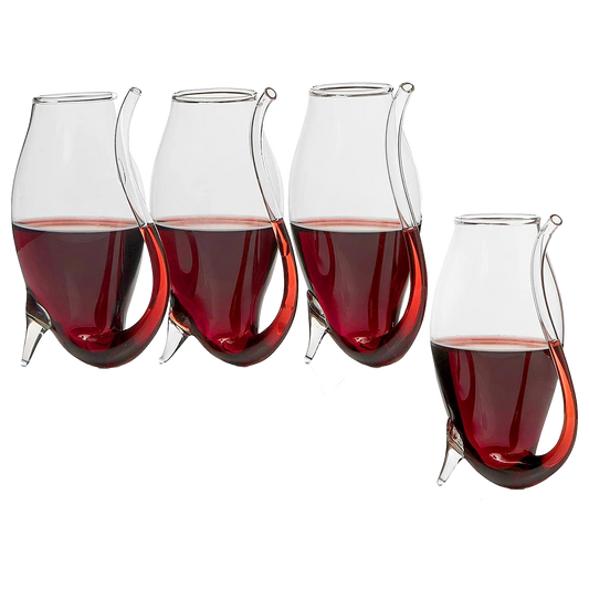 Crystal Port and Dessert Wine Sippers, Dry Sherry, Cordial, Aperitif & Nosing Copitas Tasting Glass - Dinner Drink Glassware Glasses | Set of 4 - 3 oz Sipper | - The Wine Savant-0