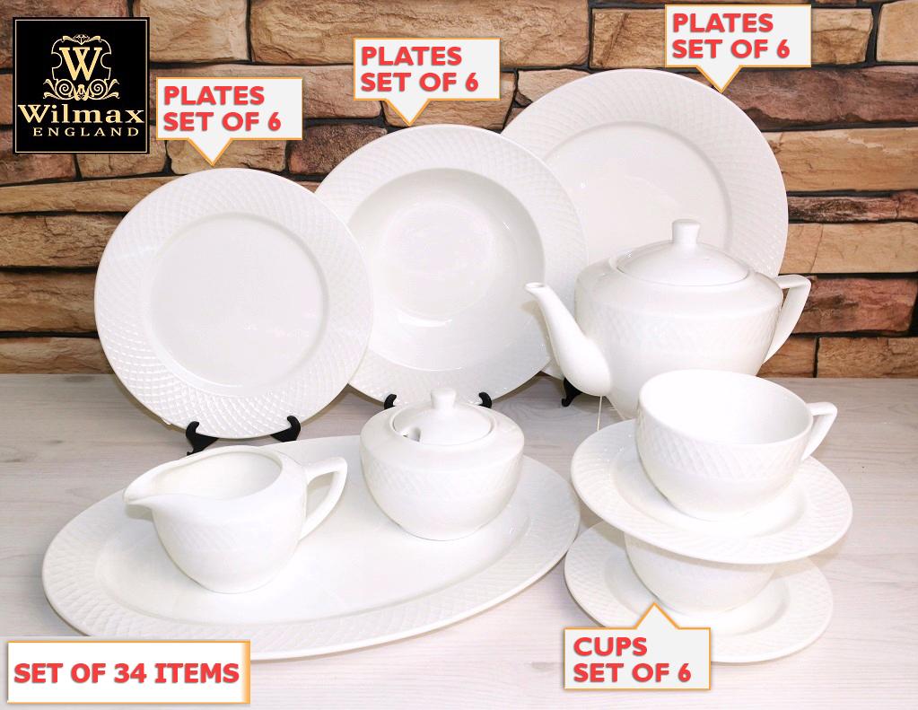 Julia Fine Dining 34 Piece Entertaining Set For 6-0