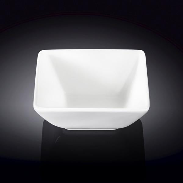 White Square Snack / Sauce Dish 4.75" inch X 4.5" inch X 2.5" inch |11 Fl Oz-1