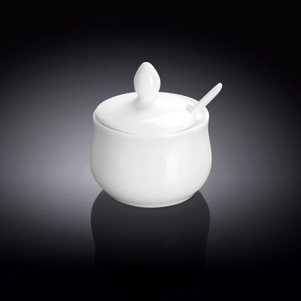 White 4 Oz | 130 Ml Mustard Pot With Spoon-3