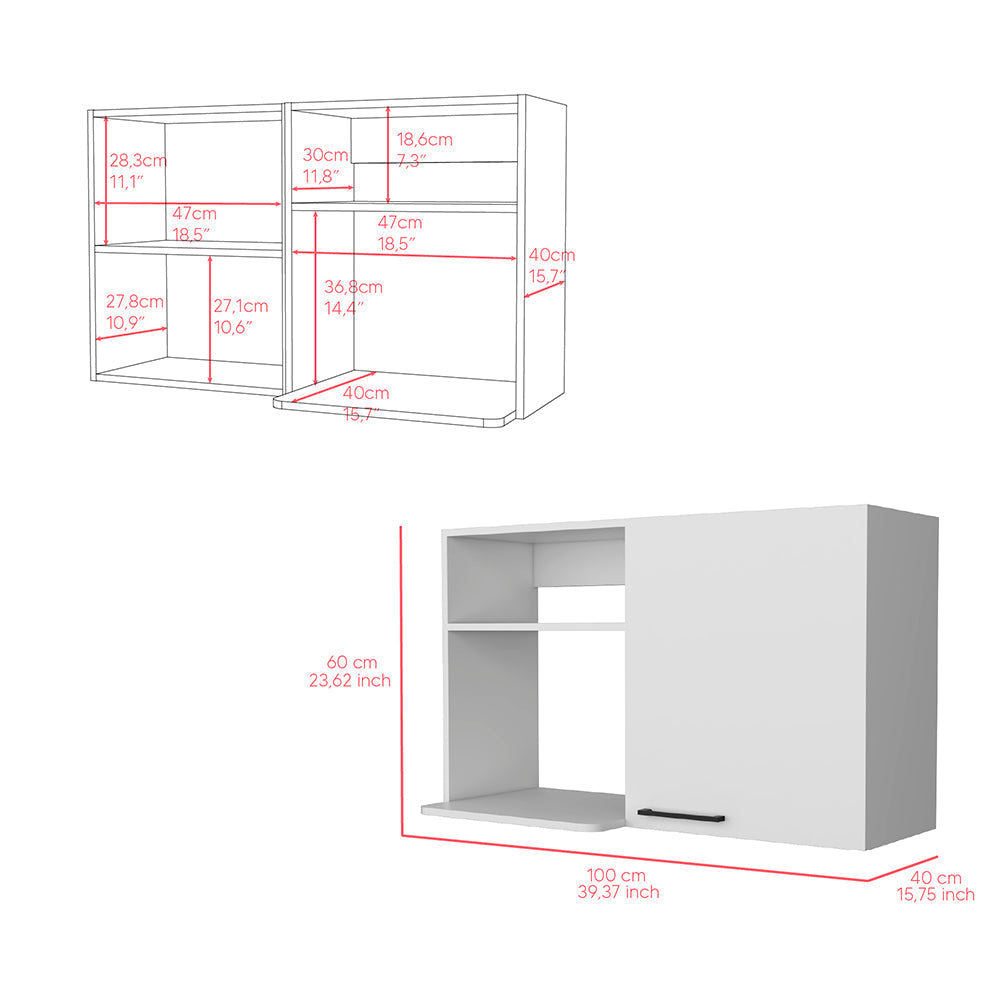 Kitchen wall cabinet Burwood, White Finish-6