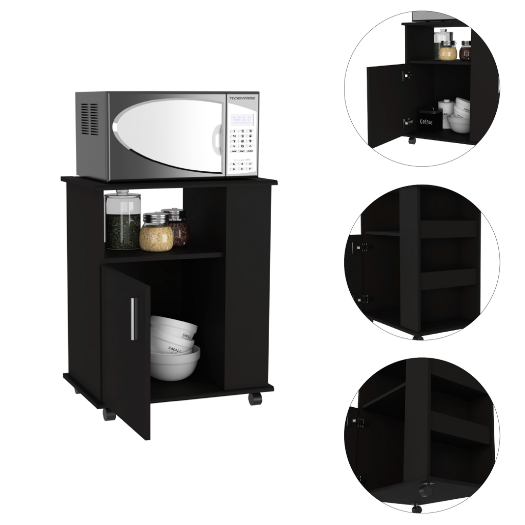 Lower Microwave Cabinet Kit, Black Wengue Finish-6