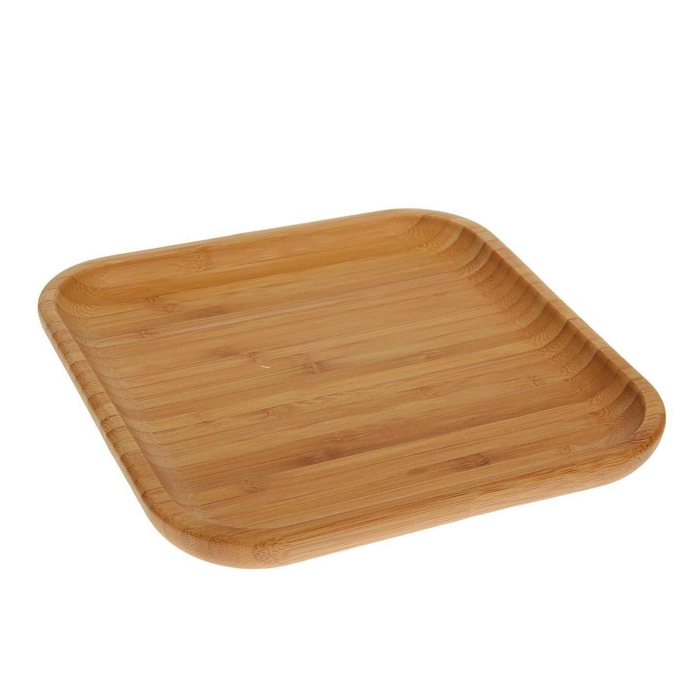 Set Of 6 Bamboo Square Plate 8" inch X 8" inch | For Appetizers / Barbecue-2