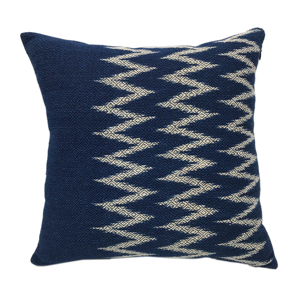 Indigo Chevron Pillow Cover-0