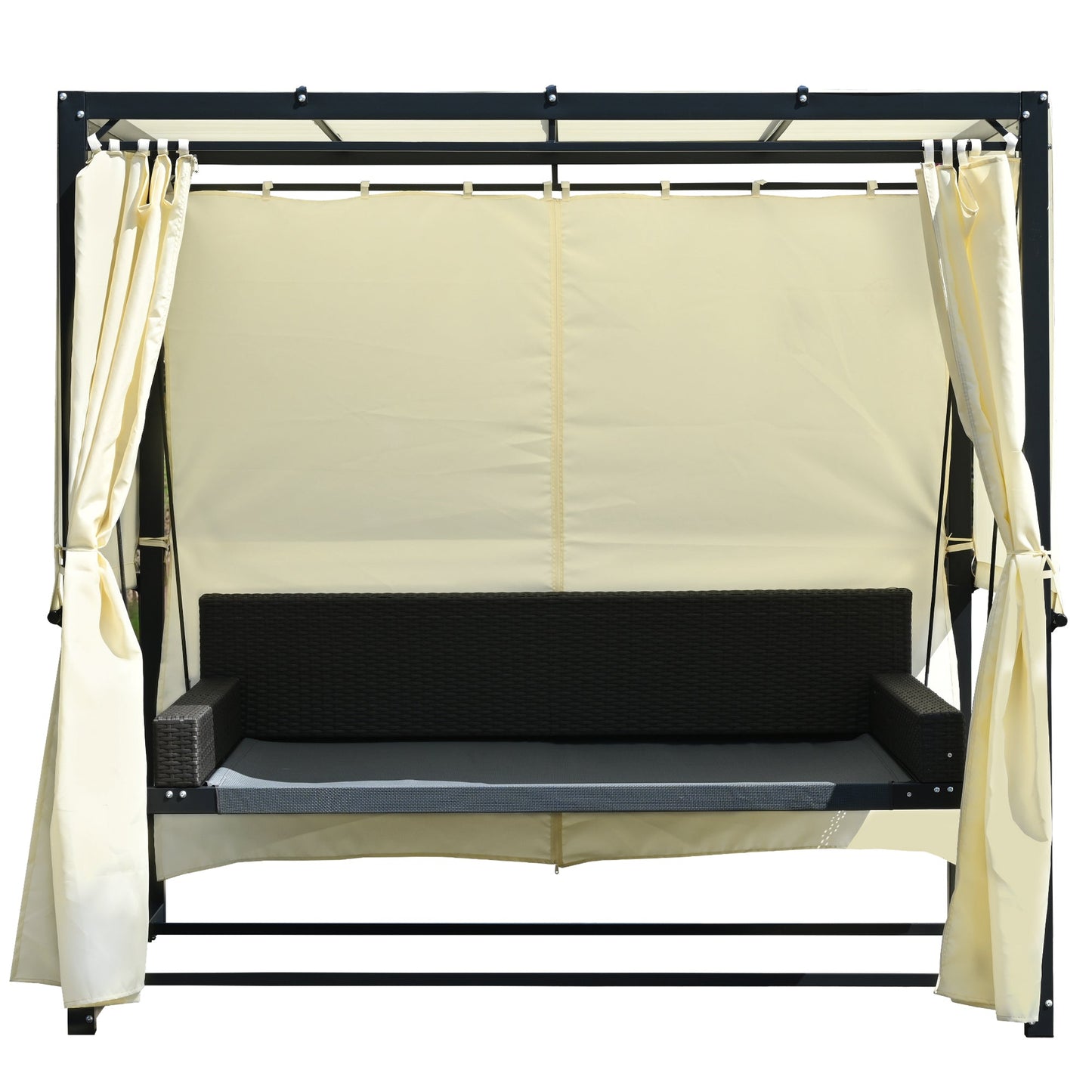 Style Outdoor Swing Bed for 2-3 People-6