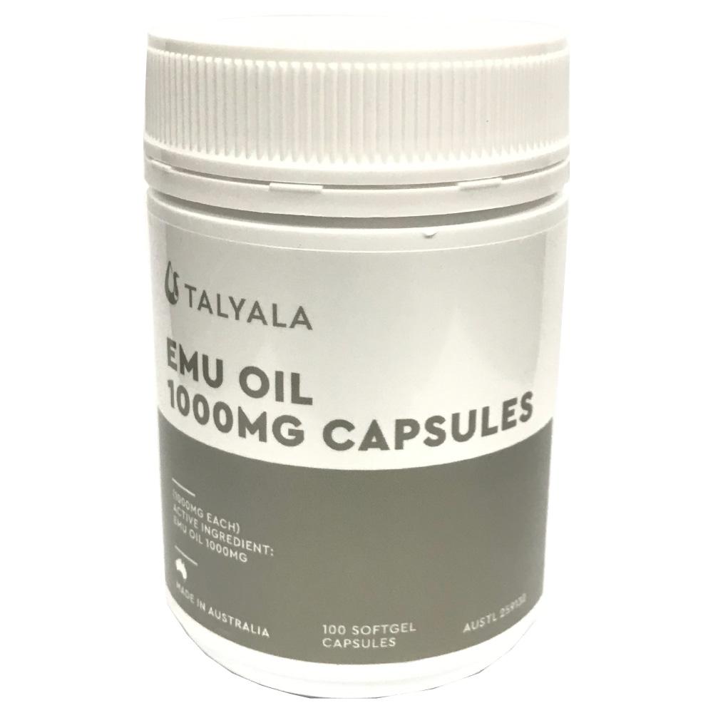 Emu Oil Capsules Pure 100 x 1000mg - Eczema Cholesterol Skin Hair Pain Arthritis-0