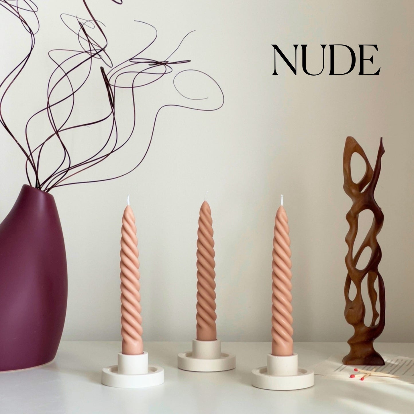 Thick Twisted Taper Candle-1