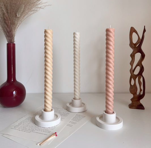 Tall Twisted Taper Candle-0