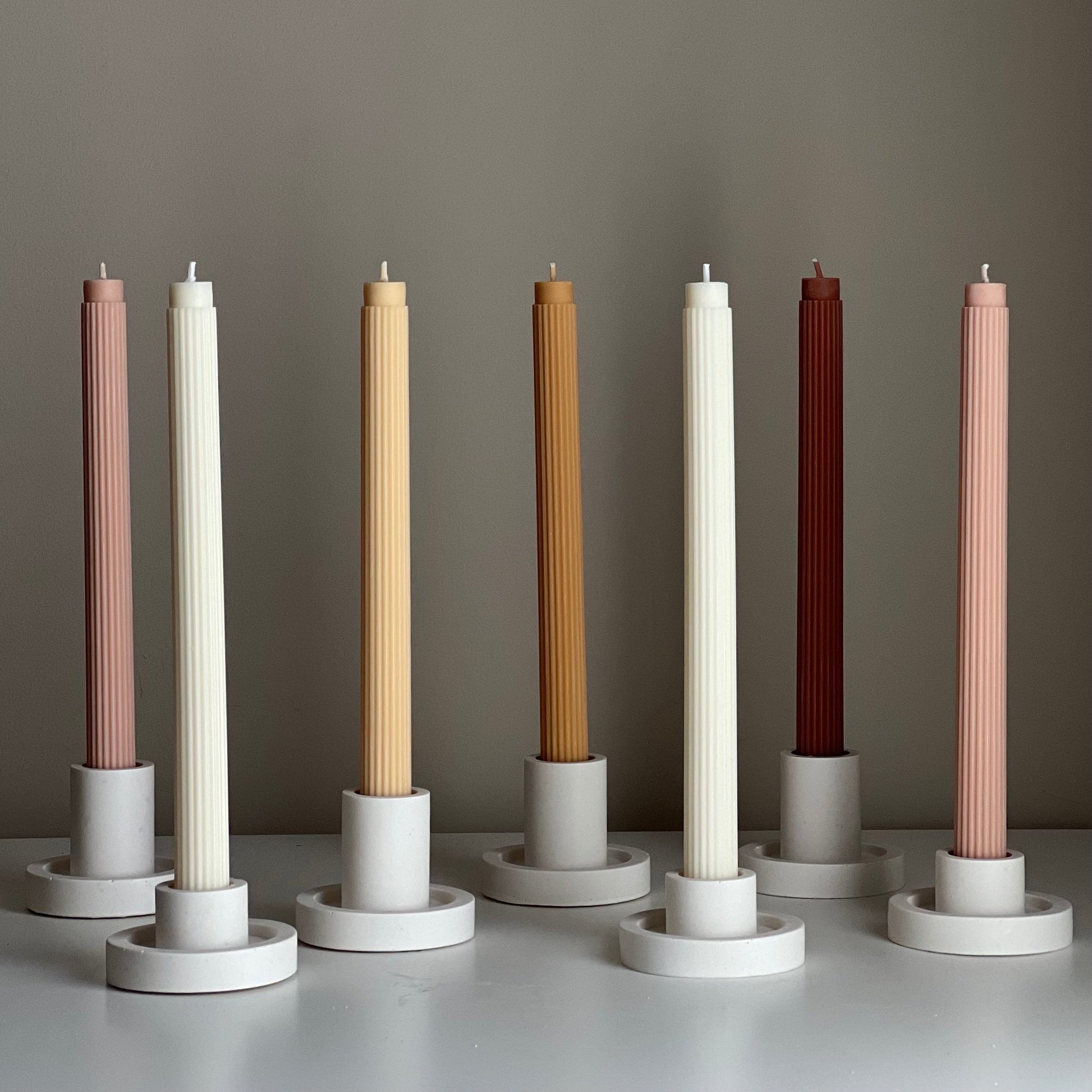 Bulk Ribbed Taper Candles-0