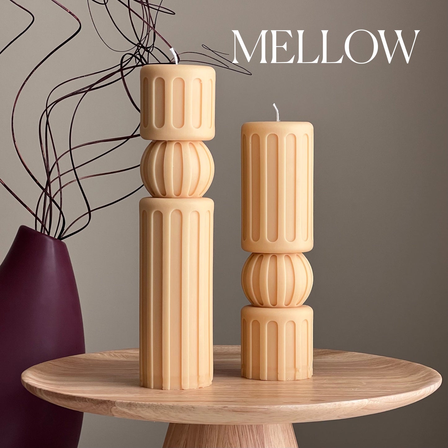 Roman Tall Pillar Candle Set-3