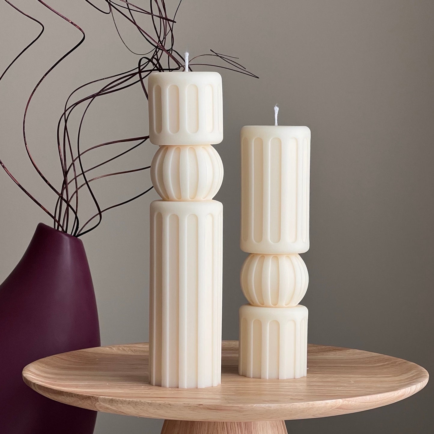 Roman Tall Pillar Candle Set-0