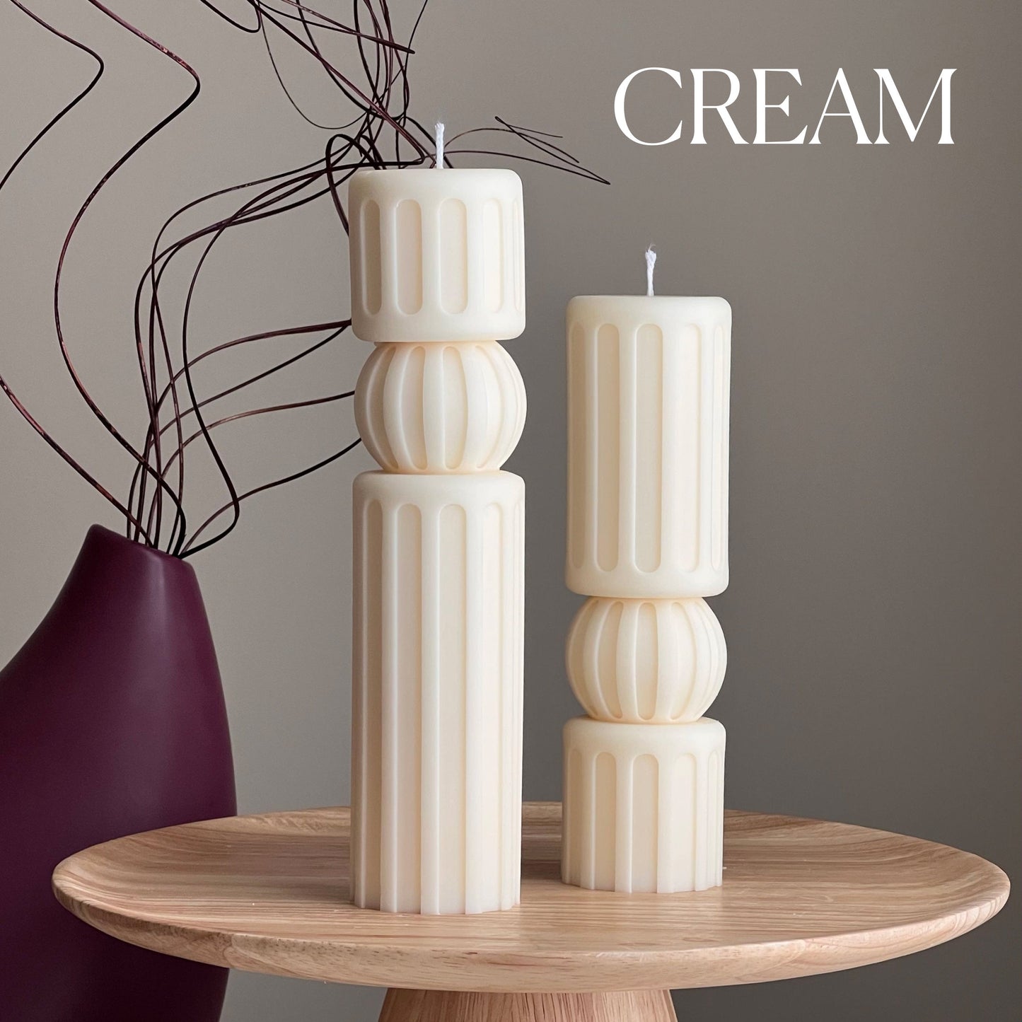 Roman Tall Pillar Candle Set-2