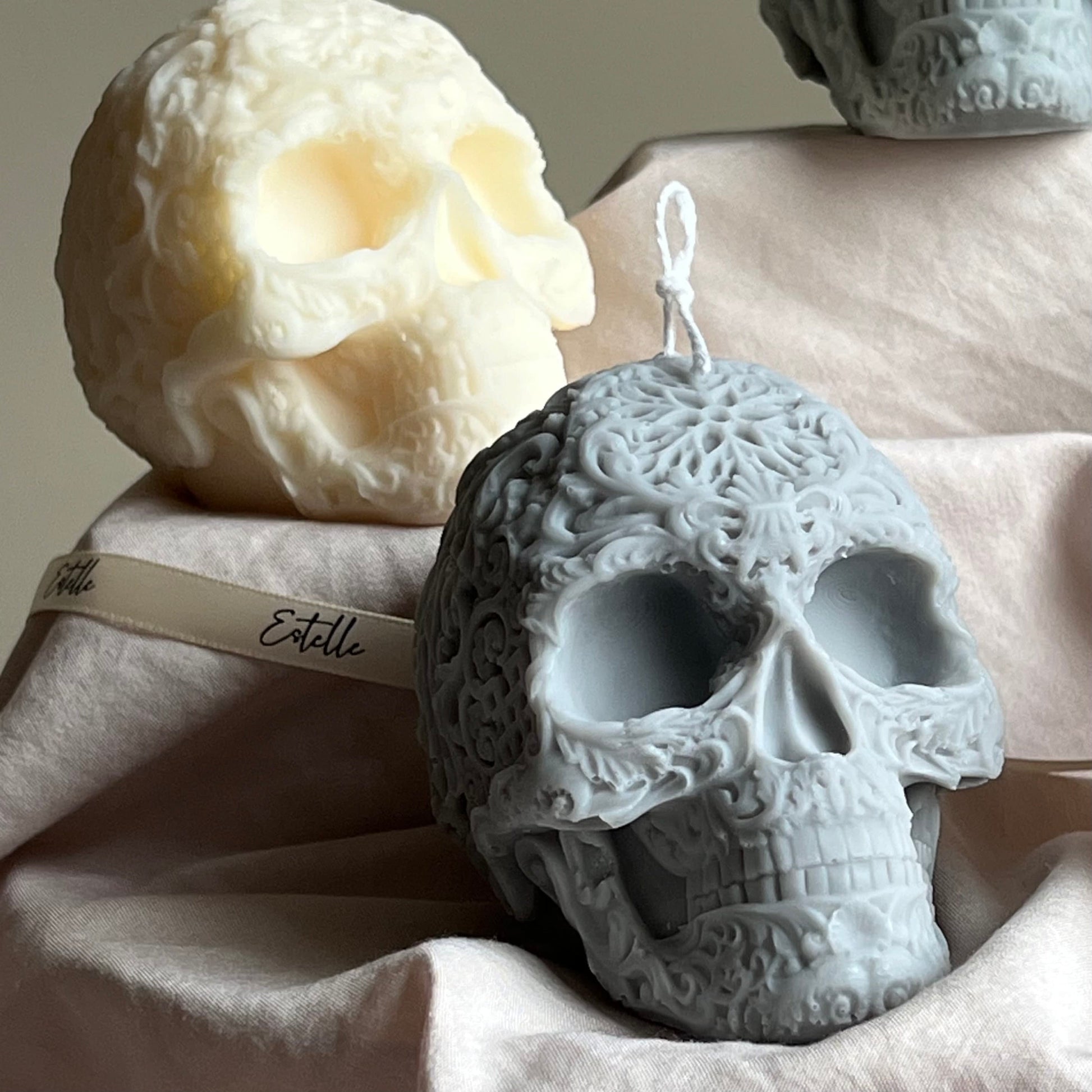 Halloween Skull Candle-1