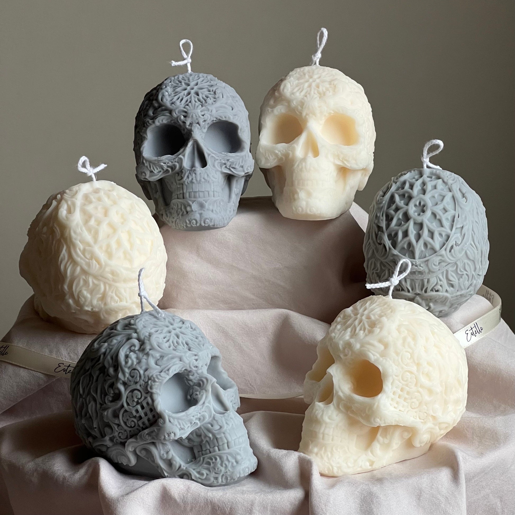 Halloween Skull Candle-3