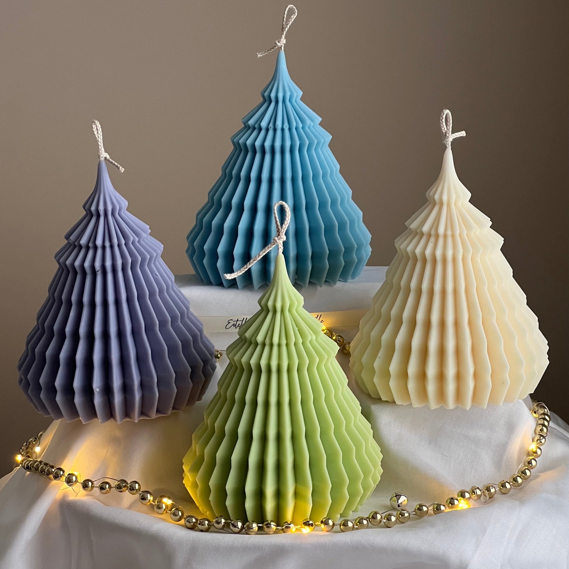 Large Origami Christmas Tree Candle-0