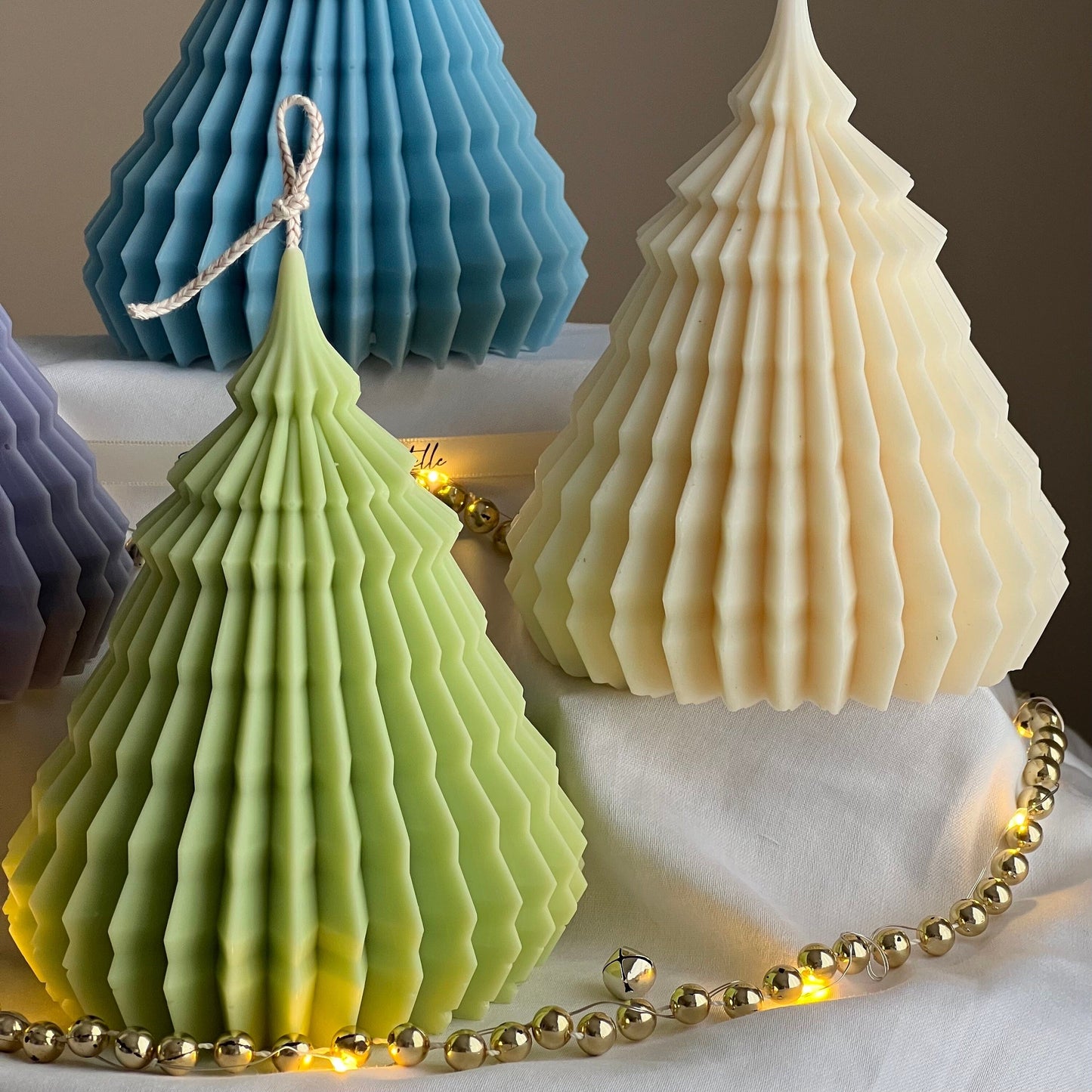 Large Origami Christmas Tree Candle-1