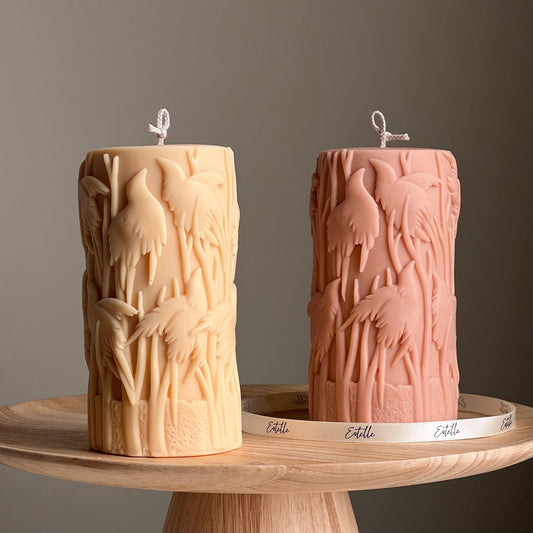 Large Bird Pillar Candle-0