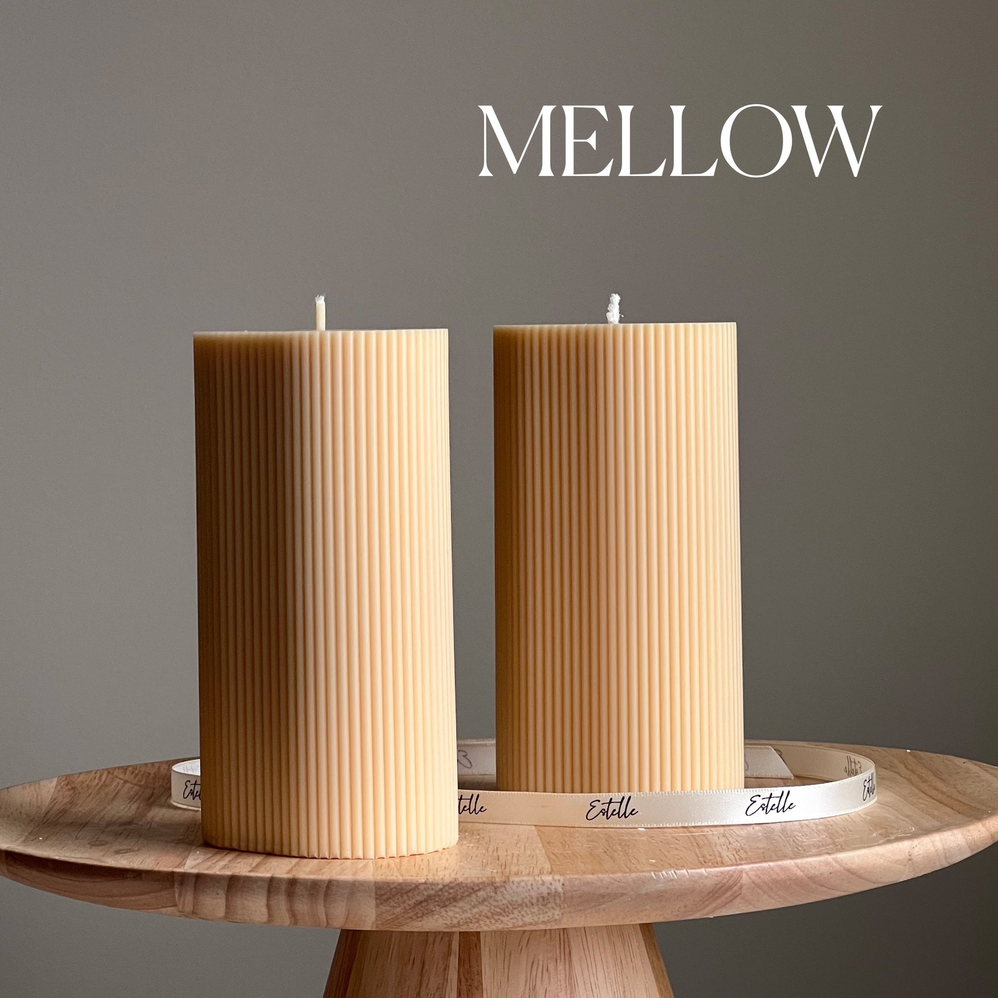 Ribbed Pillar Candle-5