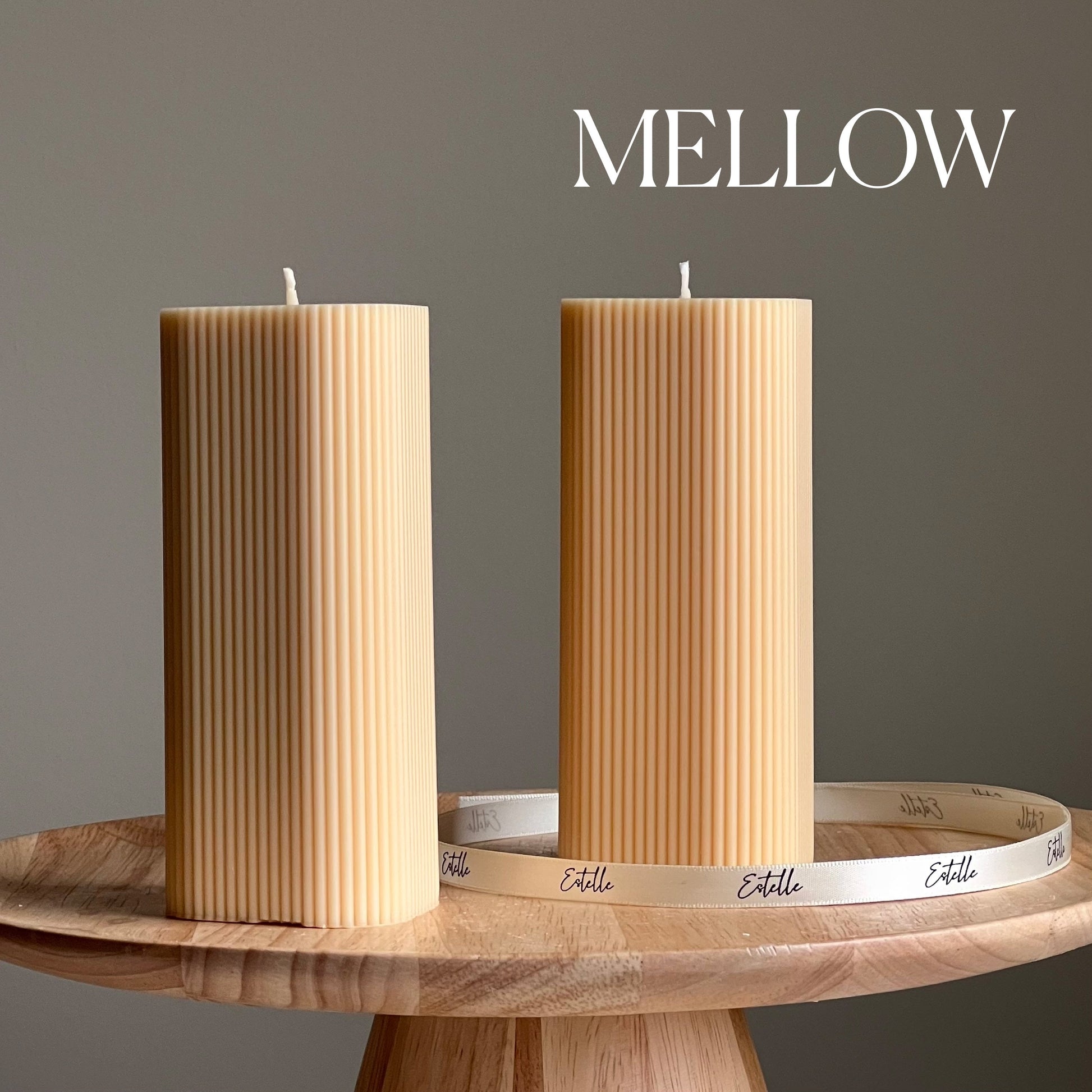 Ribbed Pillar Candle-5