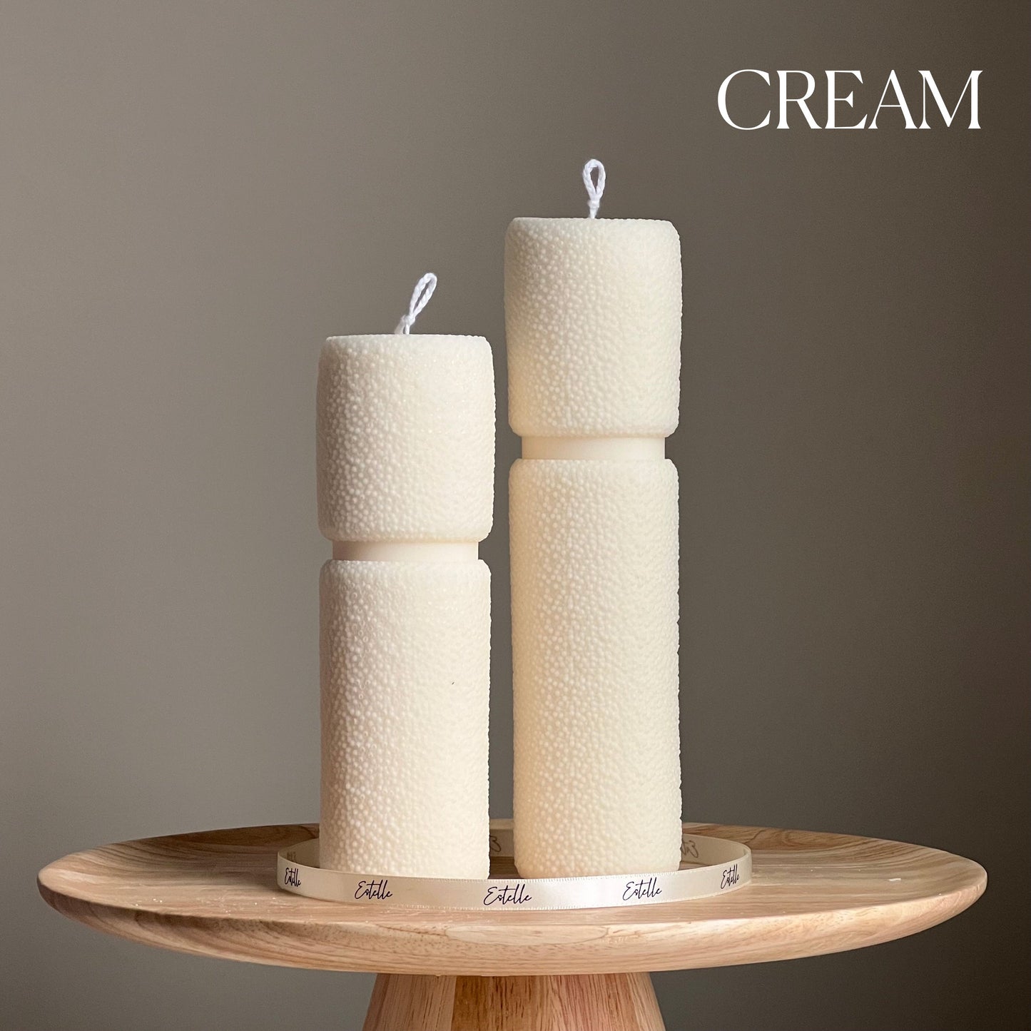 Roman Fluffy Tall Pillar Candle Set-2