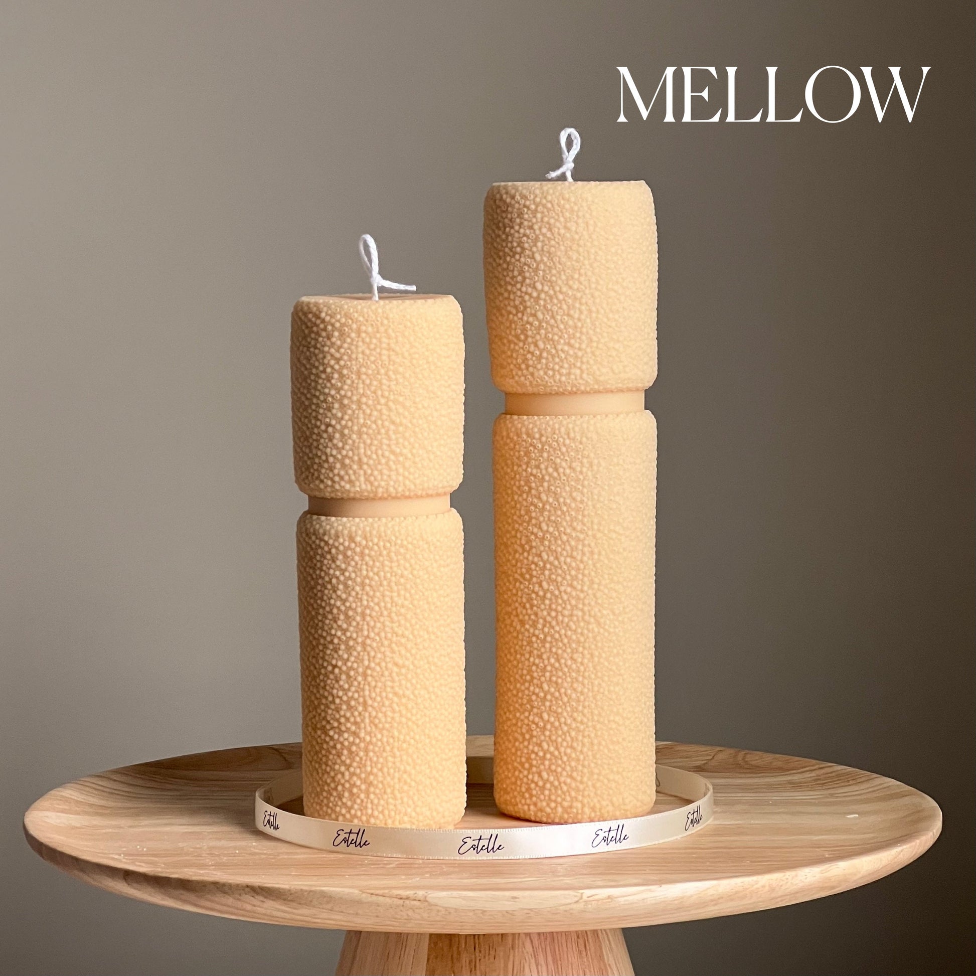 Roman Fluffy Tall Pillar Candle Set-3