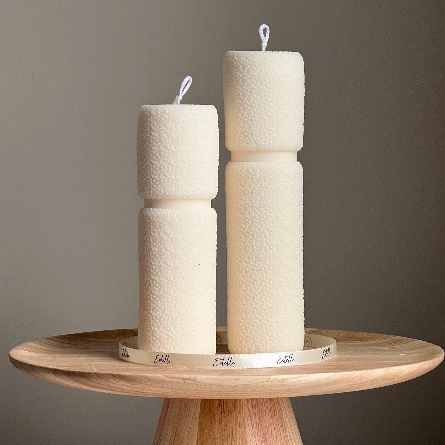 Roman Fluffy Tall Pillar Candle Set-0