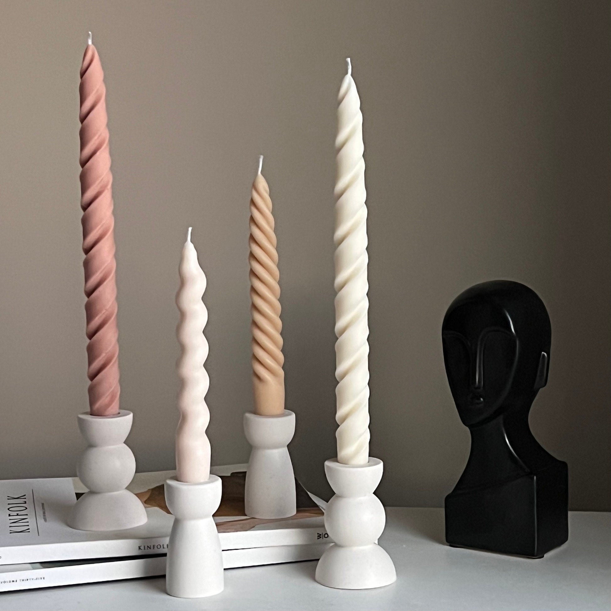 Tall Twisted Taper Candle-2