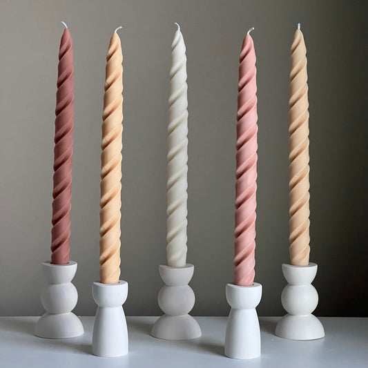 Tall Twisted Taper Candle-0