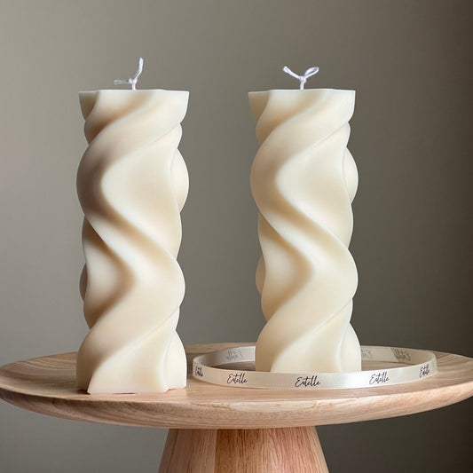 Wavy Pillar Candle-0