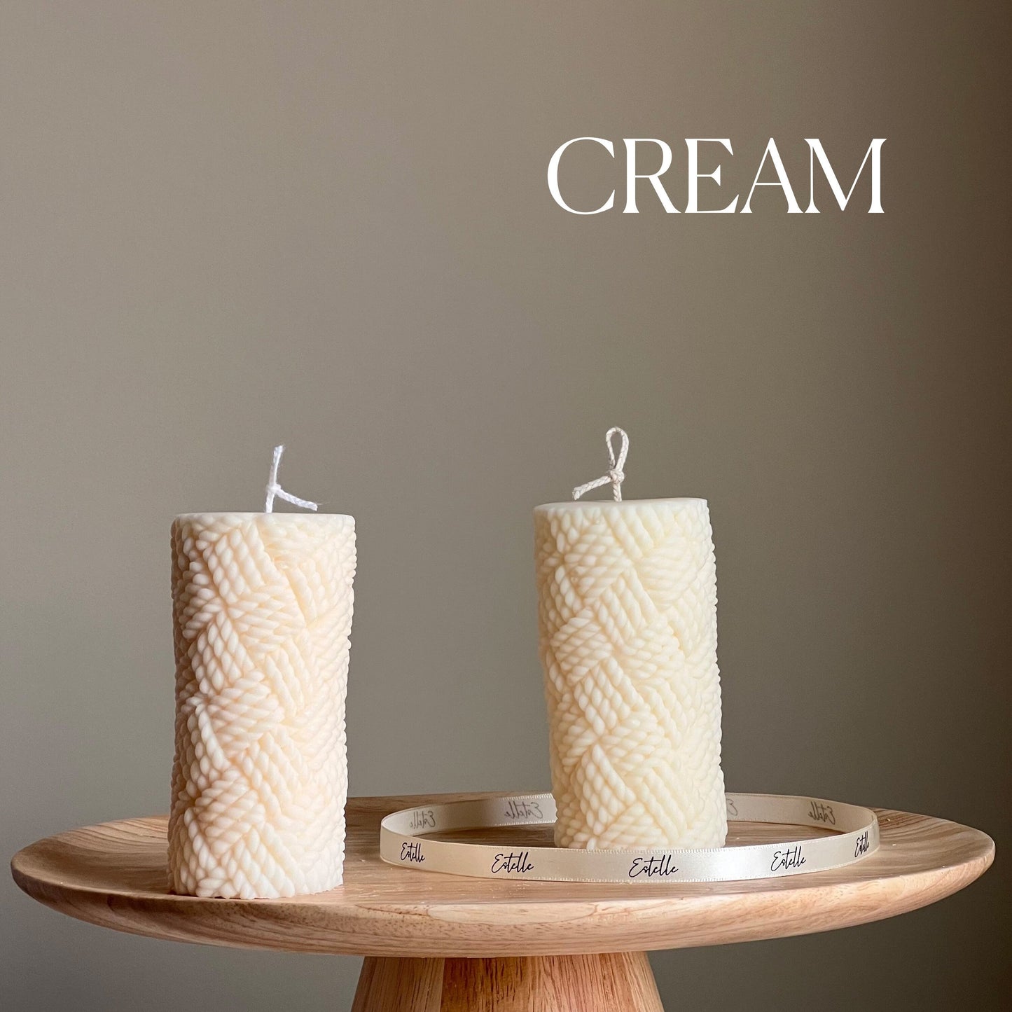 Knitted Pillar Candle-2