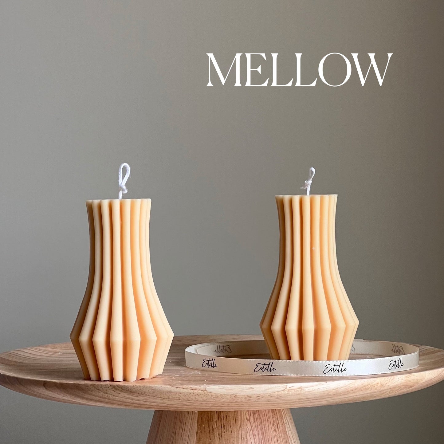 Ribbed Pillar Candle-3