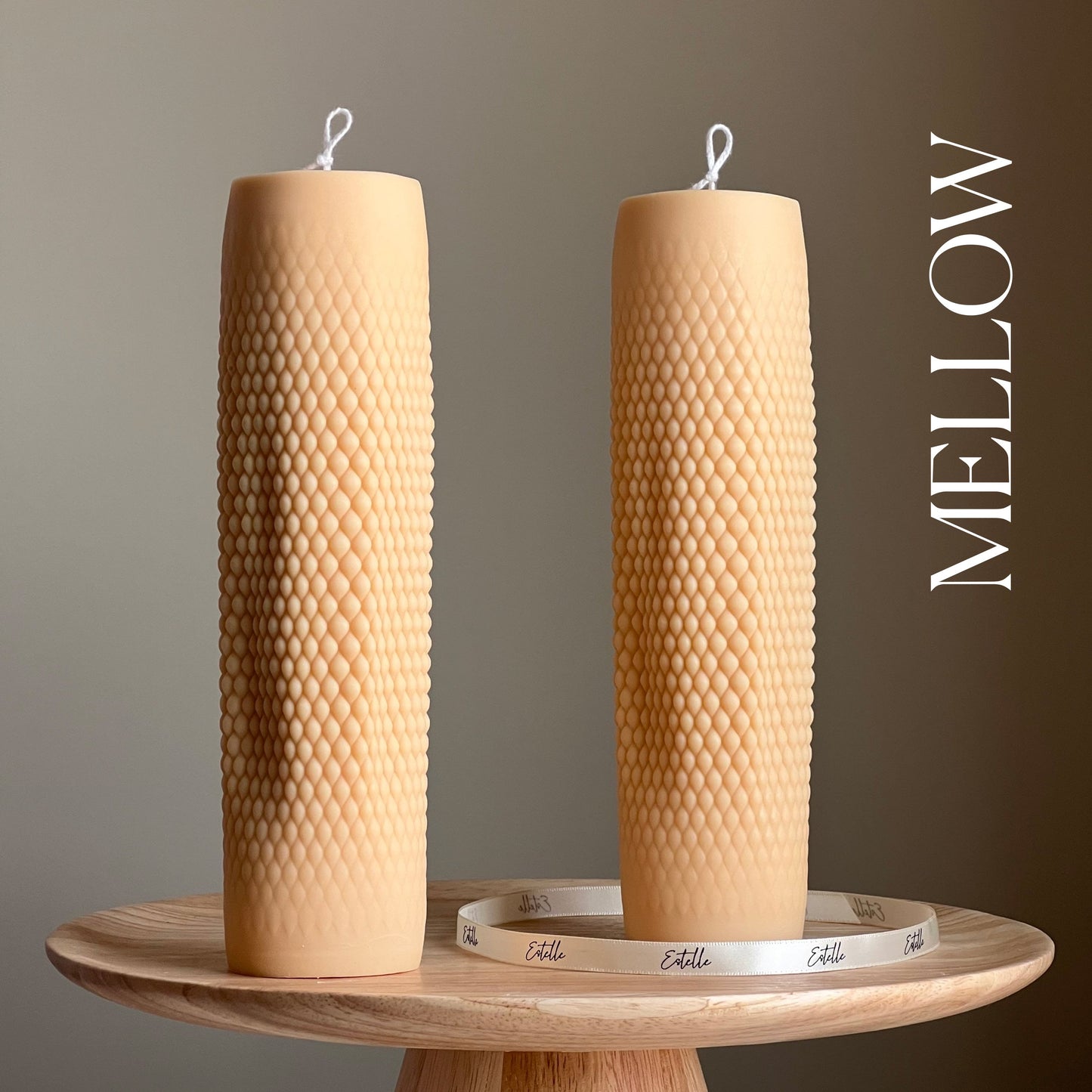 Tall Dotted Pillar Candle-3